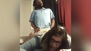 When the money for the rent is spent*sexy nerdy bbw sucking, getting eaten and pounded by landlord*