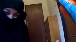 I Fucked Hijab Stepmom ( husband raided the house ) look to the end